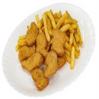 Nughat de Pollo (12u) + Patatas Fritas