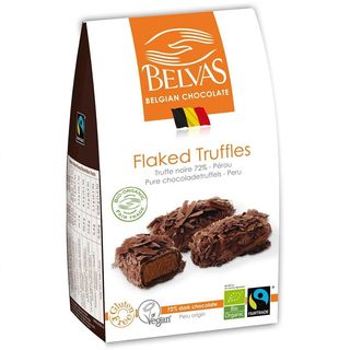 BELGIJSKIE CZEKOLADKI TRUFFLE GORZKA CZEKOLADA 72% BIO 100 g - BELVAS