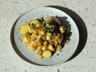 Смажена картопля з печерицями (230g)