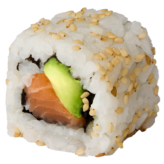 Roll de salmón y aguacate