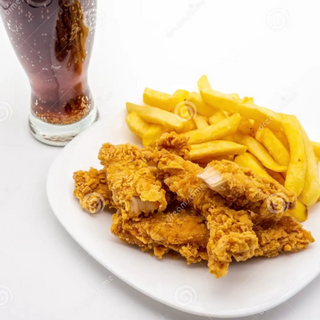 Menú alitas 5 Ud con patatas y refresco 