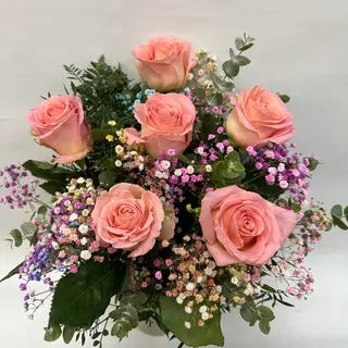 023-BONDAD Y MUCHA  SIMPATIA ! 6 ROSAS EN ROSA