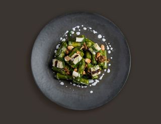 Rigatoni cremoso de espinaca