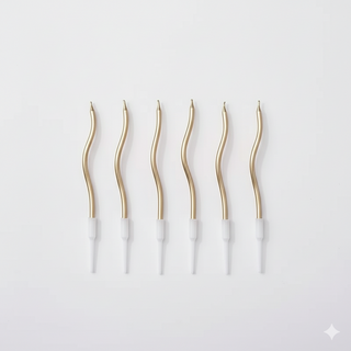 Velas espiral largas doradas