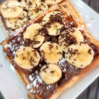 Guafles  Nutella +banana