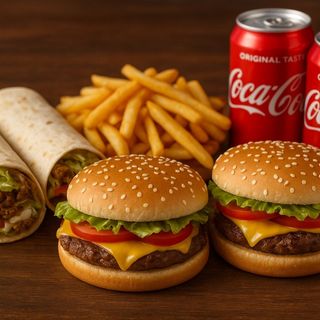 2 Doner Kebab O 2 Hamburguesas