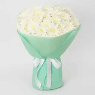 Букет "Kiku White" з 7 хризантем