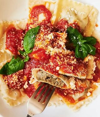ravioli with pork/beef meat