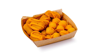 Cartofi bile cu nuchete și sos cheddar 200/50 gr.