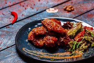 Крылышки в сладко-соевом соусе