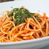 Spaghetti Napolitana Pesto