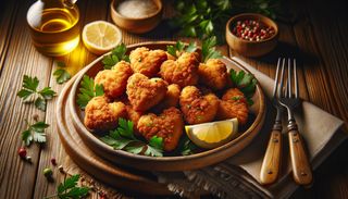 Пилешки сърца - панирани