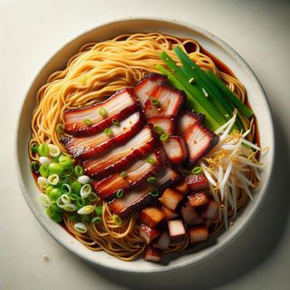 Chinese noodles with pork
