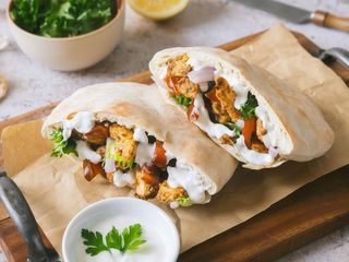 Shawarma Normal Con Queso Y Carne De Pollo