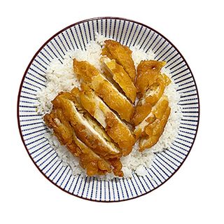6E.Pollo Crispy Con Arroz 柠檬鸡盖饭