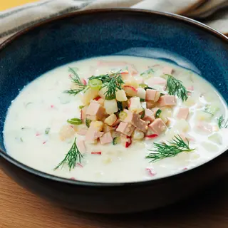Okroshka with kefir