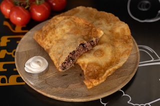 Cheburek with beef.