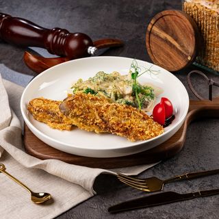 Язык в сырной корочке 