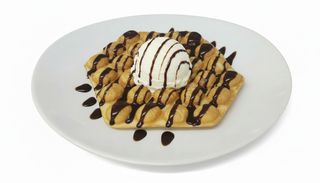 Bubble Waffle com Um Bola de Gelado
