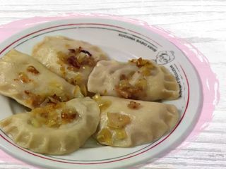 Pierogi ruskie z cebulką zasmażaną