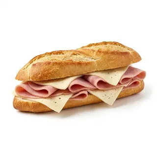 Bocadillo De Jamón Cocido Y Queso Havarti