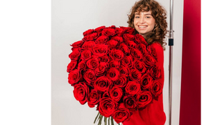 Bukiet z 17 czerwonych długich róż