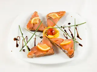 Bruschette cu somon