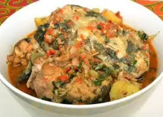 Cat fish pepper soup & crab