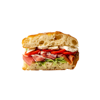 Prosciutto crudo di Parma, rucola, pomodoro e mozzarella