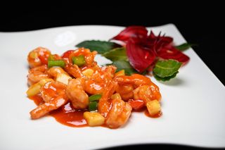 38. Gamberi in salsa agro-dolce