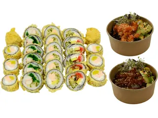 Tempura set + 2 tatar na wybór
