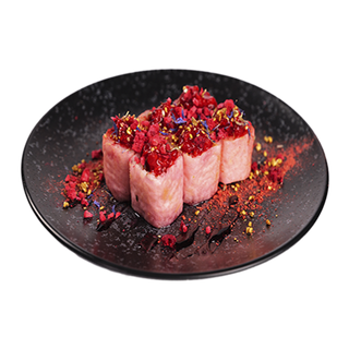 Hosomaki z masłem orzechowym i malinami 6 szt.