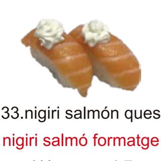133.nigiri salmón queso