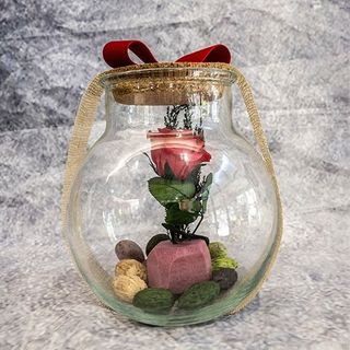 rosa eterna cristal rosa