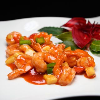 79   Gamberi con salsa agrodolce