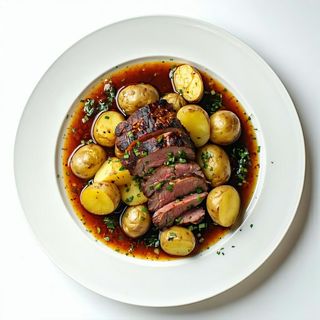 Patate e porchetta di Ariccia