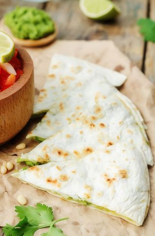 Quesadilla Kebap De Pollo Y Queso De Cabra