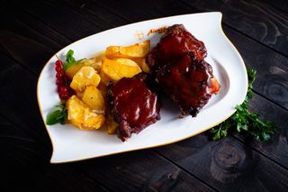 Coaste de porc picante barbeque