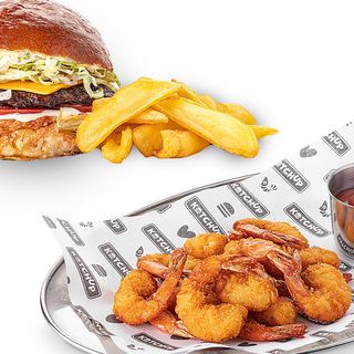  Бургер Мини-Босс + Креветки Спайси Даггер + Фри