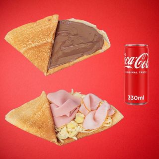 Slatka palačinka + slana palačinka + Coca-Cola