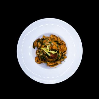 Tagliatelle cu creveți și zucchini