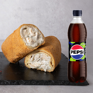 Alfredo panirana palačinka+Pepsi zero limeta 0,5L