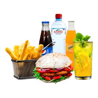 Meniu burger cu snitel