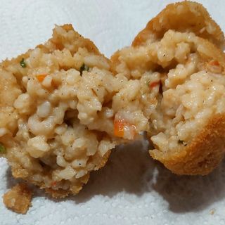 ARANCINO DI MARE CON GAMBERETTI