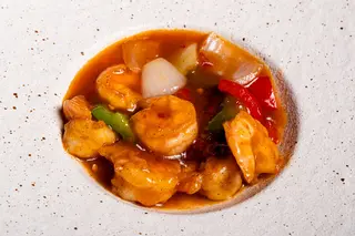 152. Gamberi in salsa piccante