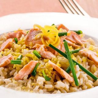 Risotto Salmón al Curry