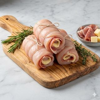 Involtini di pollo, prosciutto e formaggio 2 pezzi