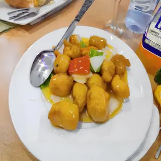 Pollo Rebozados Con Salsa Agridulce