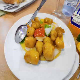 Pollo Rebozados Con Salsa Agridulce