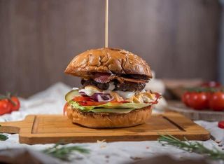 Mini bacon burger